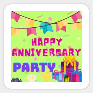 happy Anniversary Sticker